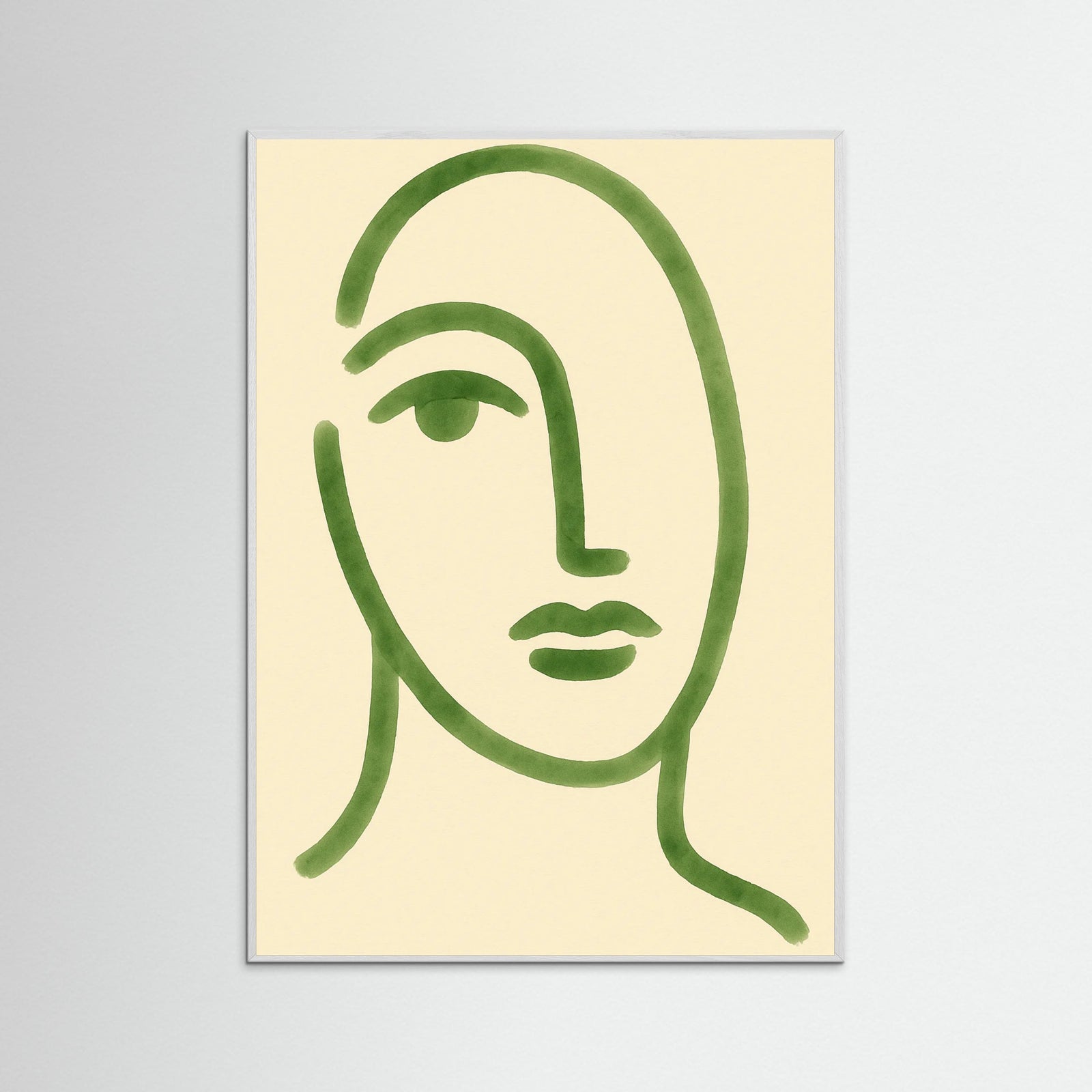 White Wood Abstract Faces