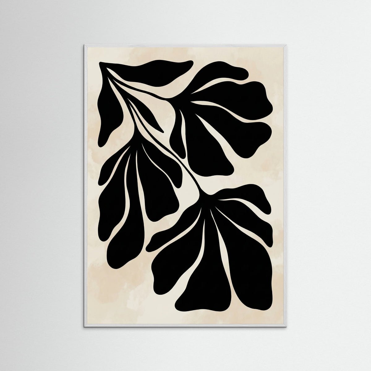 White Wood Abstract Flora