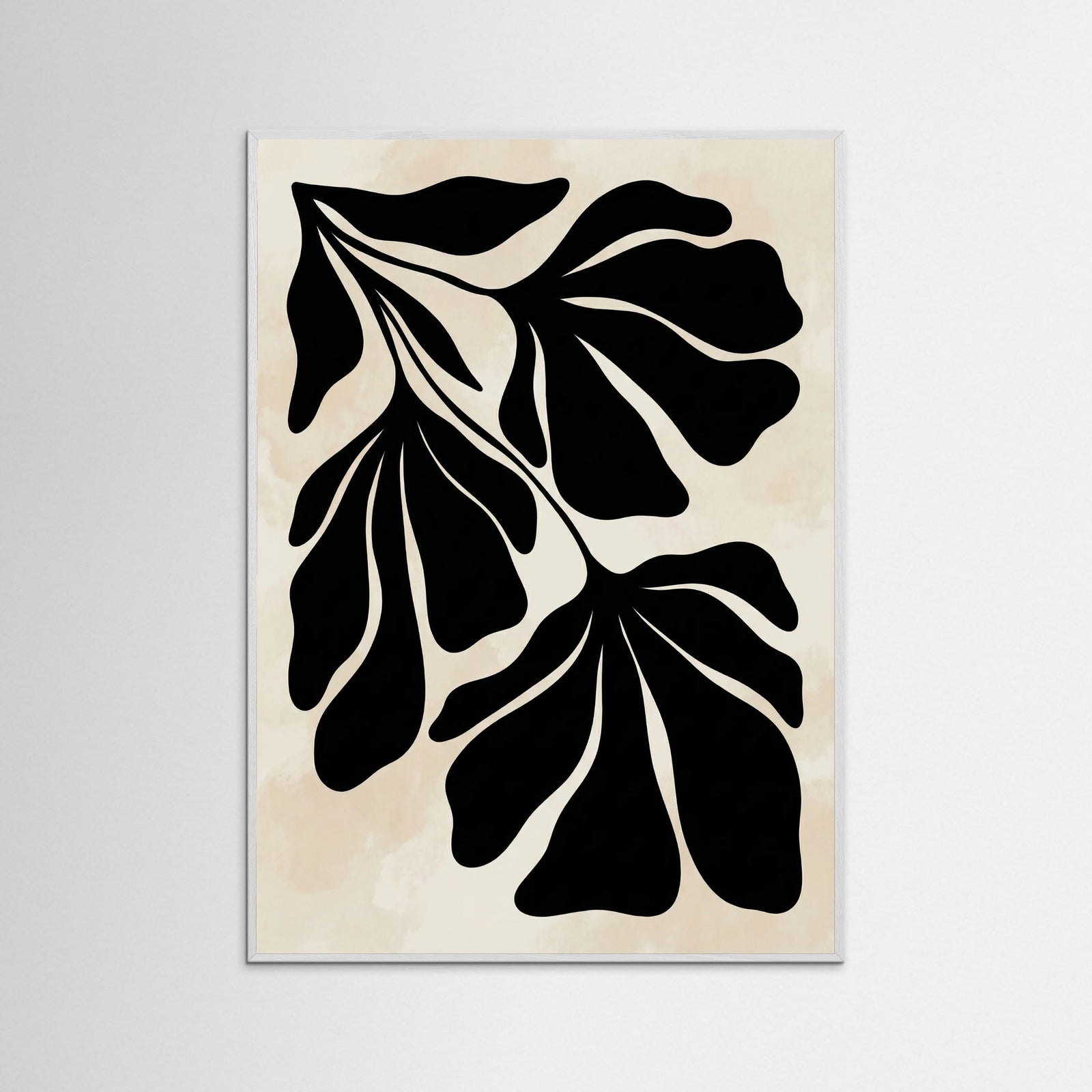 White Wood Abstract Flora