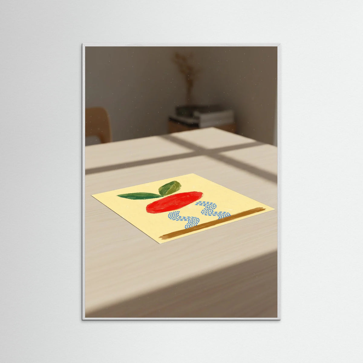 White Wood Abstract Fruity Swirl