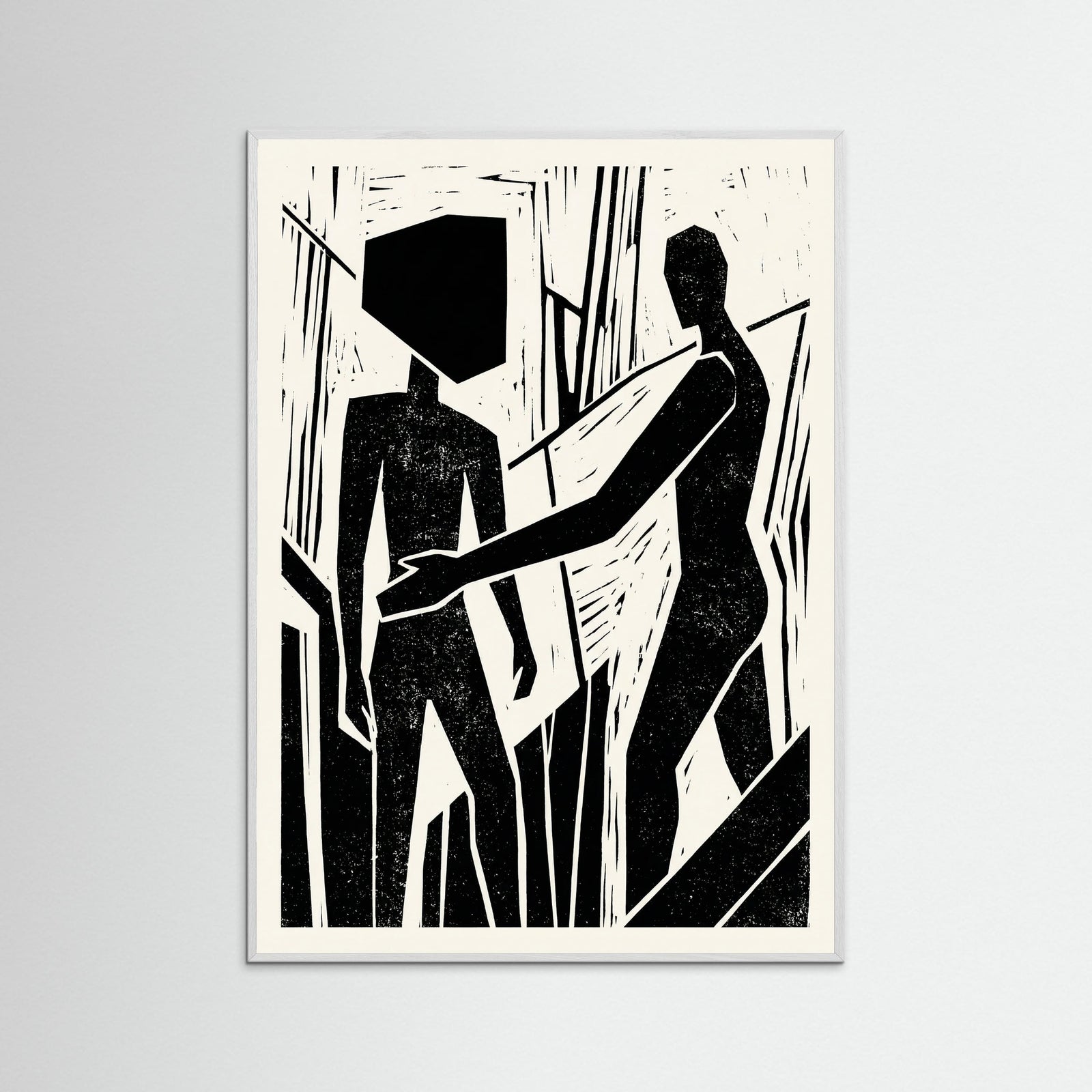 White Wood Abstract Gaze