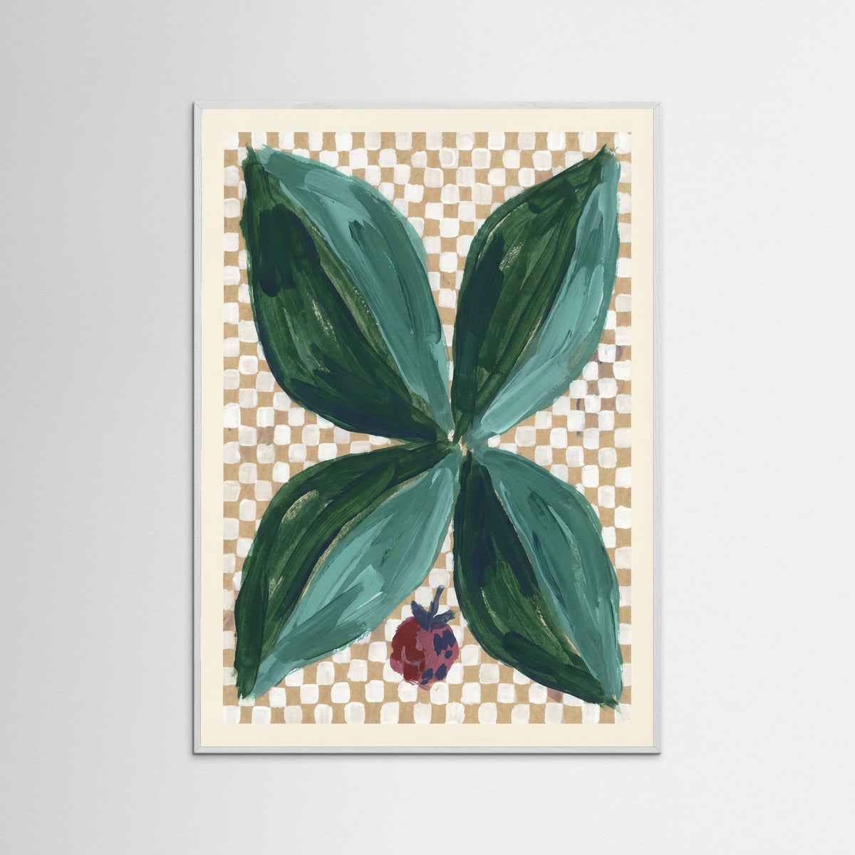 White Wood Abstract Indigo Bloom