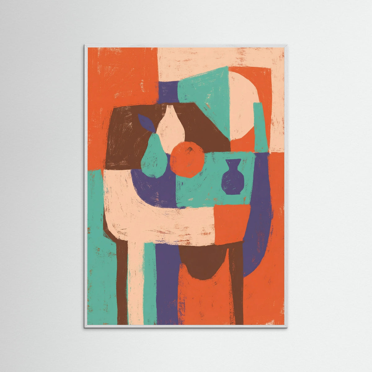 White Wood Abstract Jester