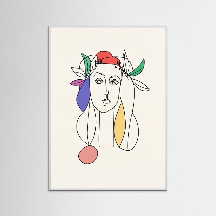 White Wood Abstract Portrait