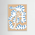 Abstract Shapes Flower Tiger print Poster – poster and art print