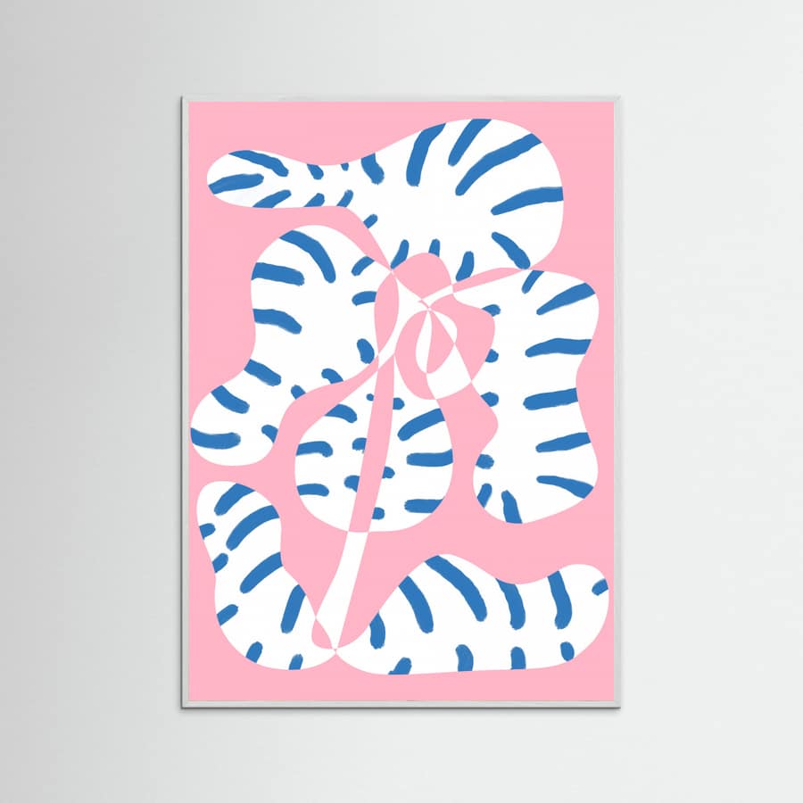 Plakat Abstract Shapes Flower Tiger print – plakat i druk artystyczny