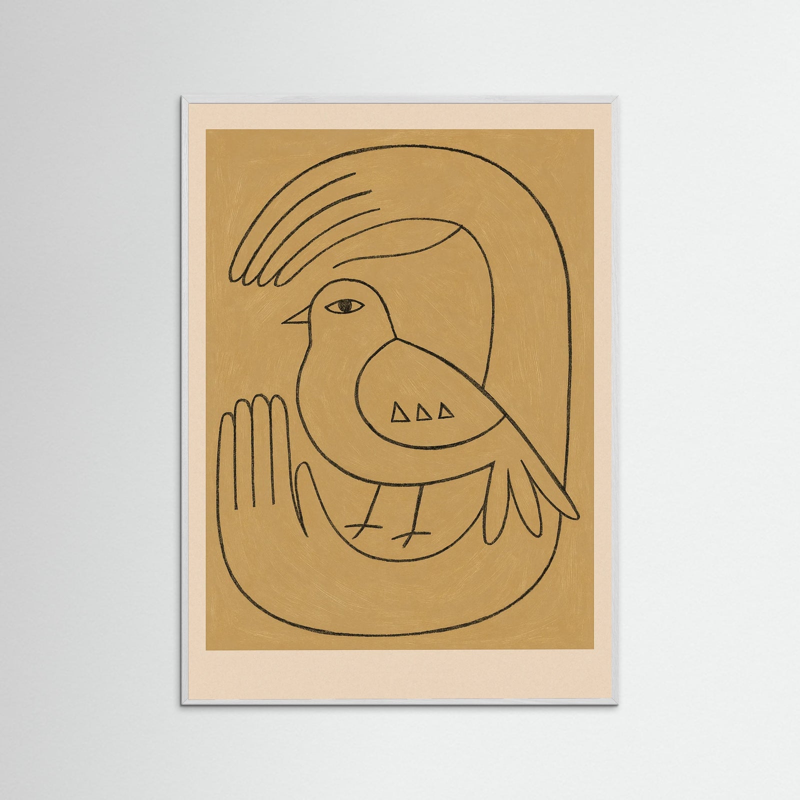 White Wood Abstract Silhouette