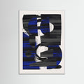 White Wood Abstract Stripe Minimal Collage 28 Poster