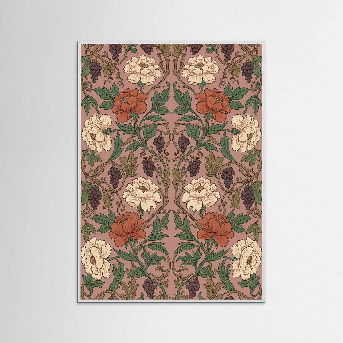 White Wood Acanthus Arabesque