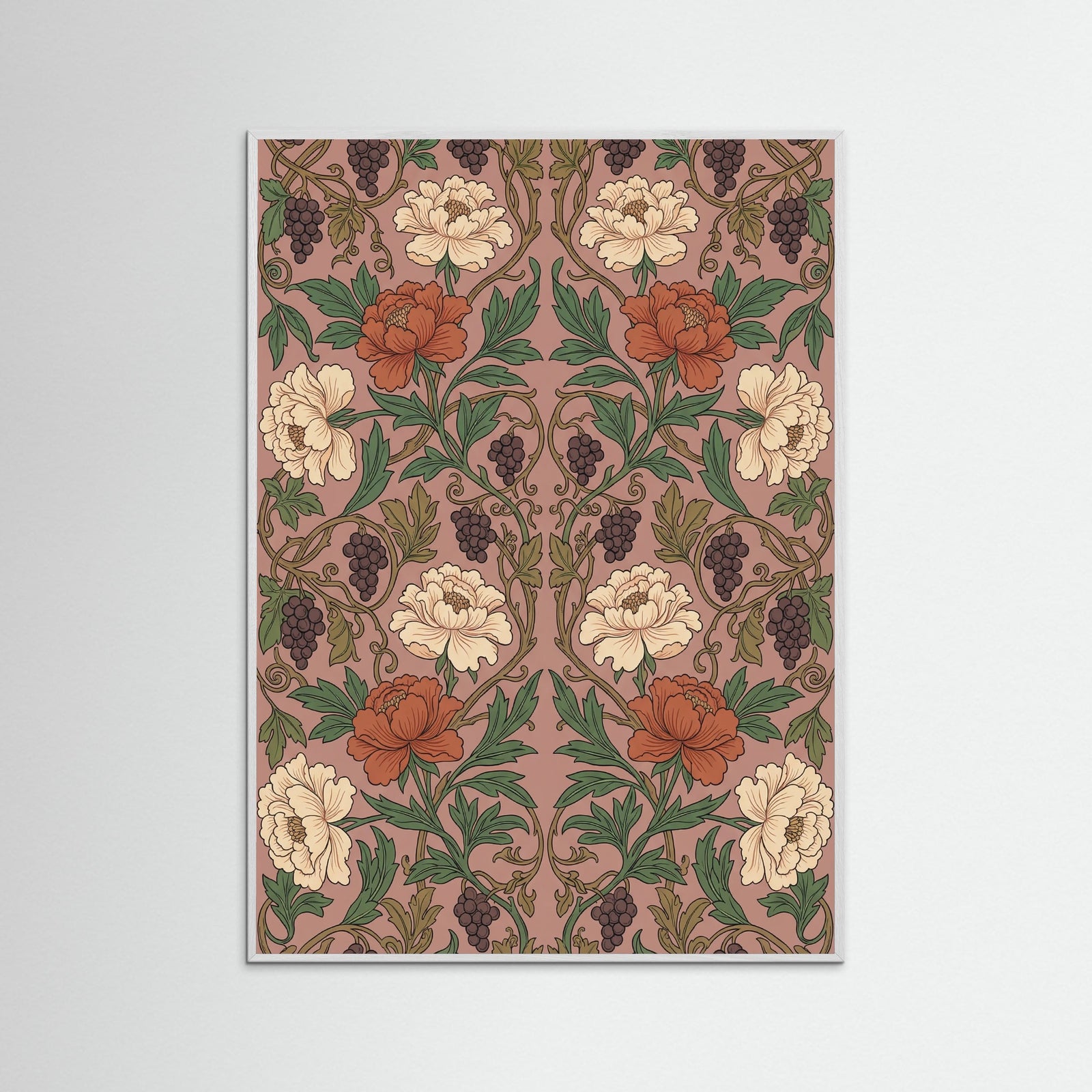 White Wood Acanthus Arabesque