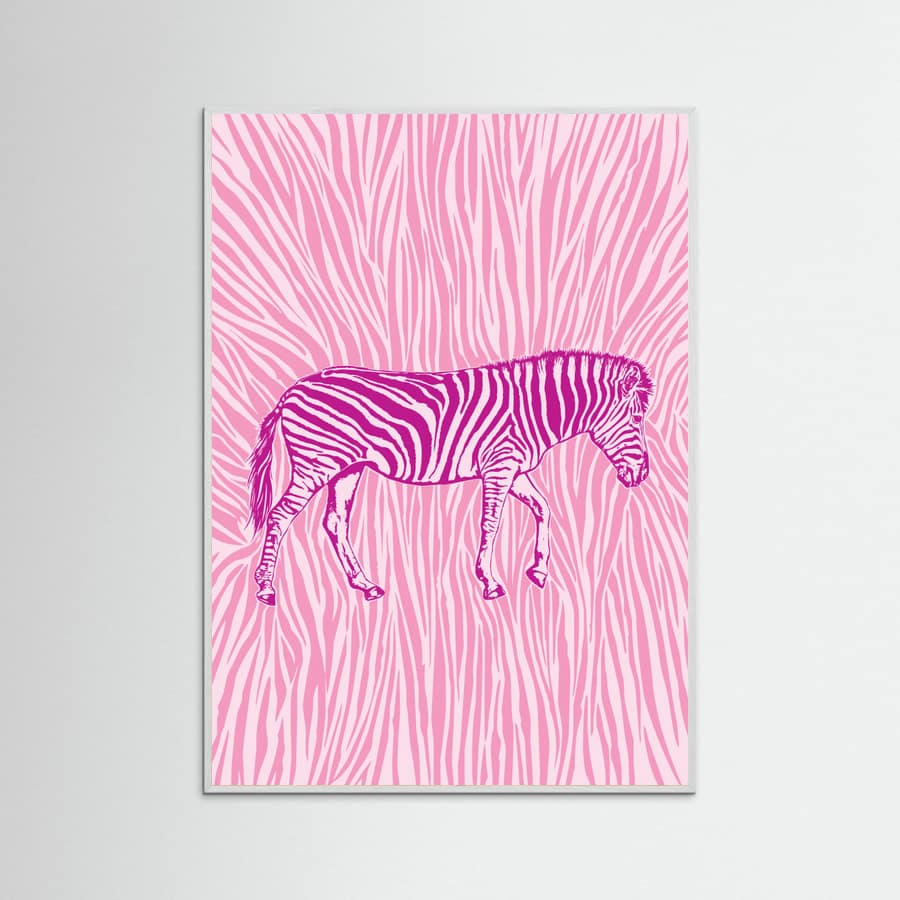 Poster African Zebra striking camouflage – poster e stampa artistica