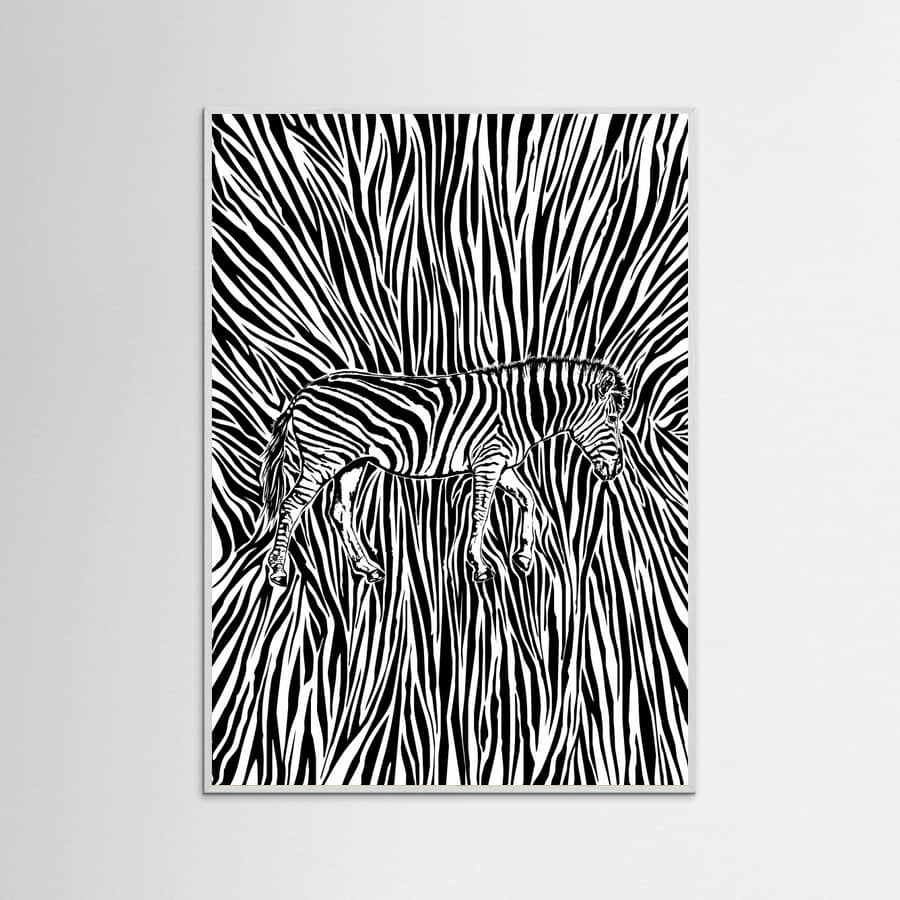 African Zebra striped camouflage -juliste – juliste ja taidepainatus