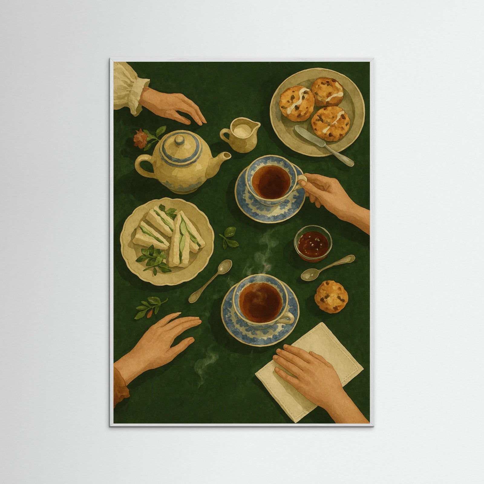 White Wood Afternoon Tea Setting