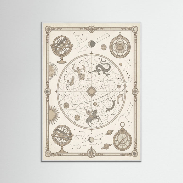 White Wood Aged World Atlas