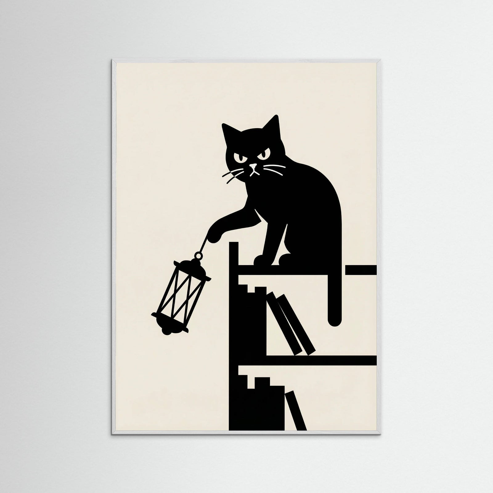 White Wood Angry Neko