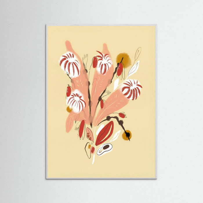 White Wood Apricot Bloom Sketch