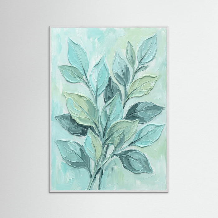 White Wood Aqua Bloom