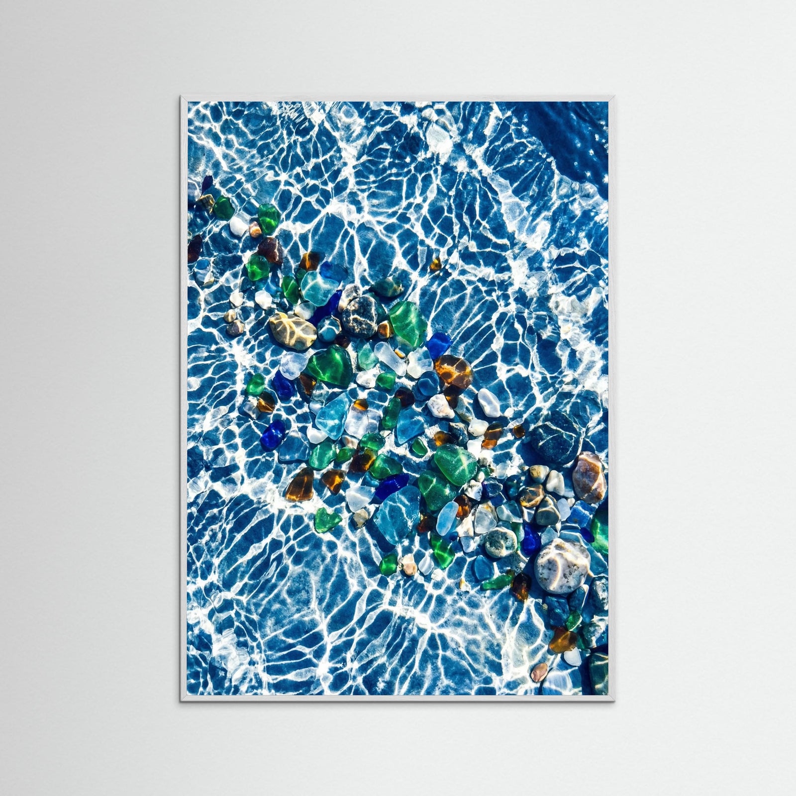 White Wood Aqua Shimmers