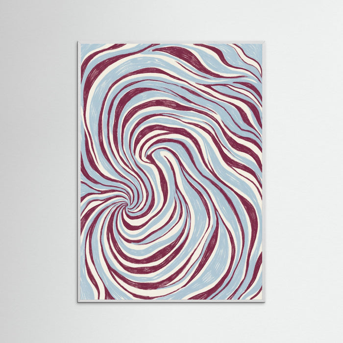 White Wood Aqua Swirls