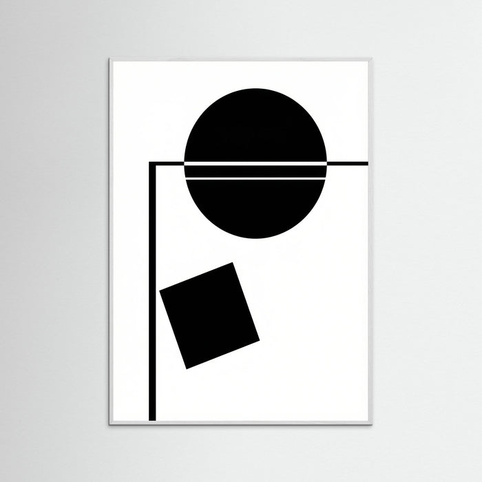 White Wood Art Print Beige