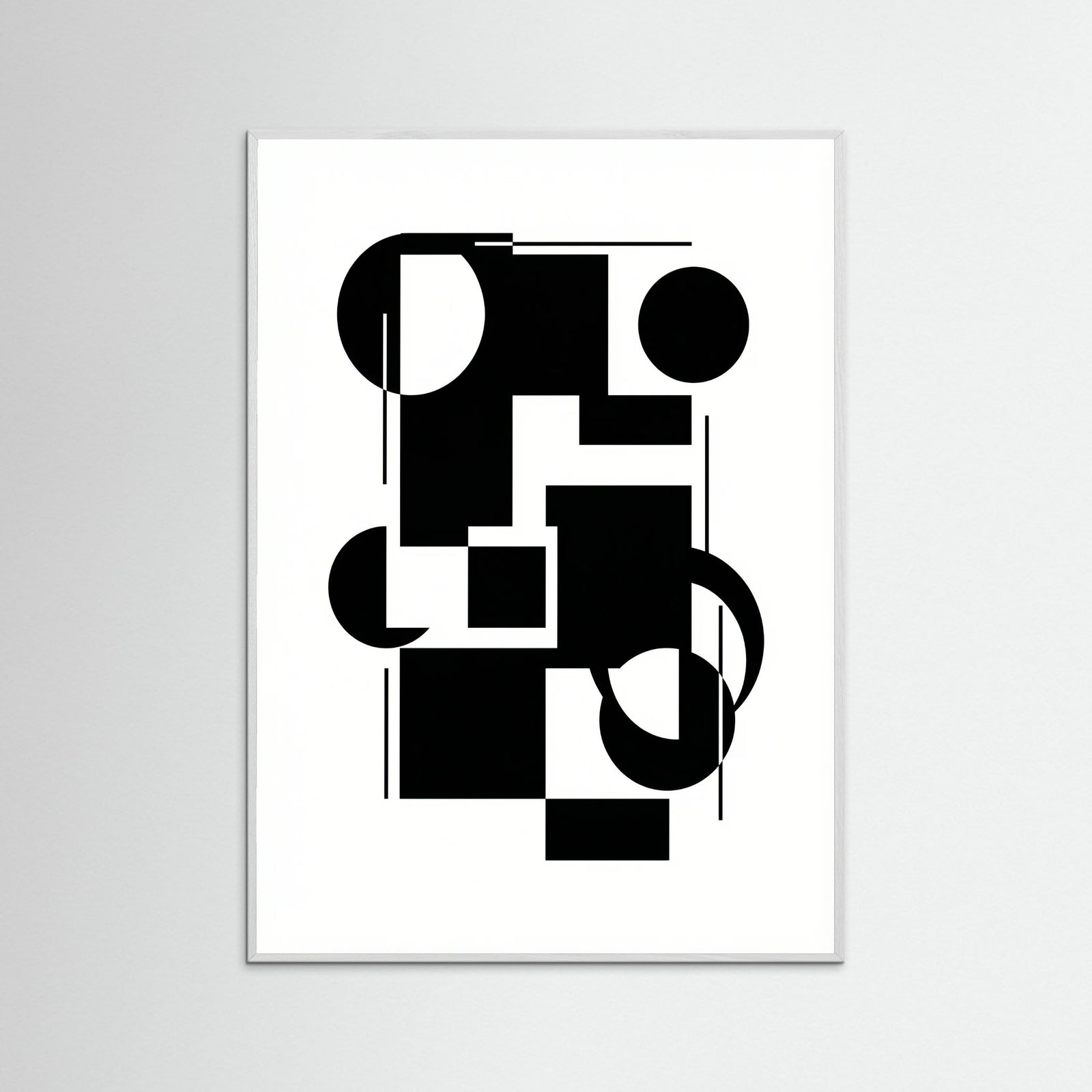 White Wood Art Print Beige