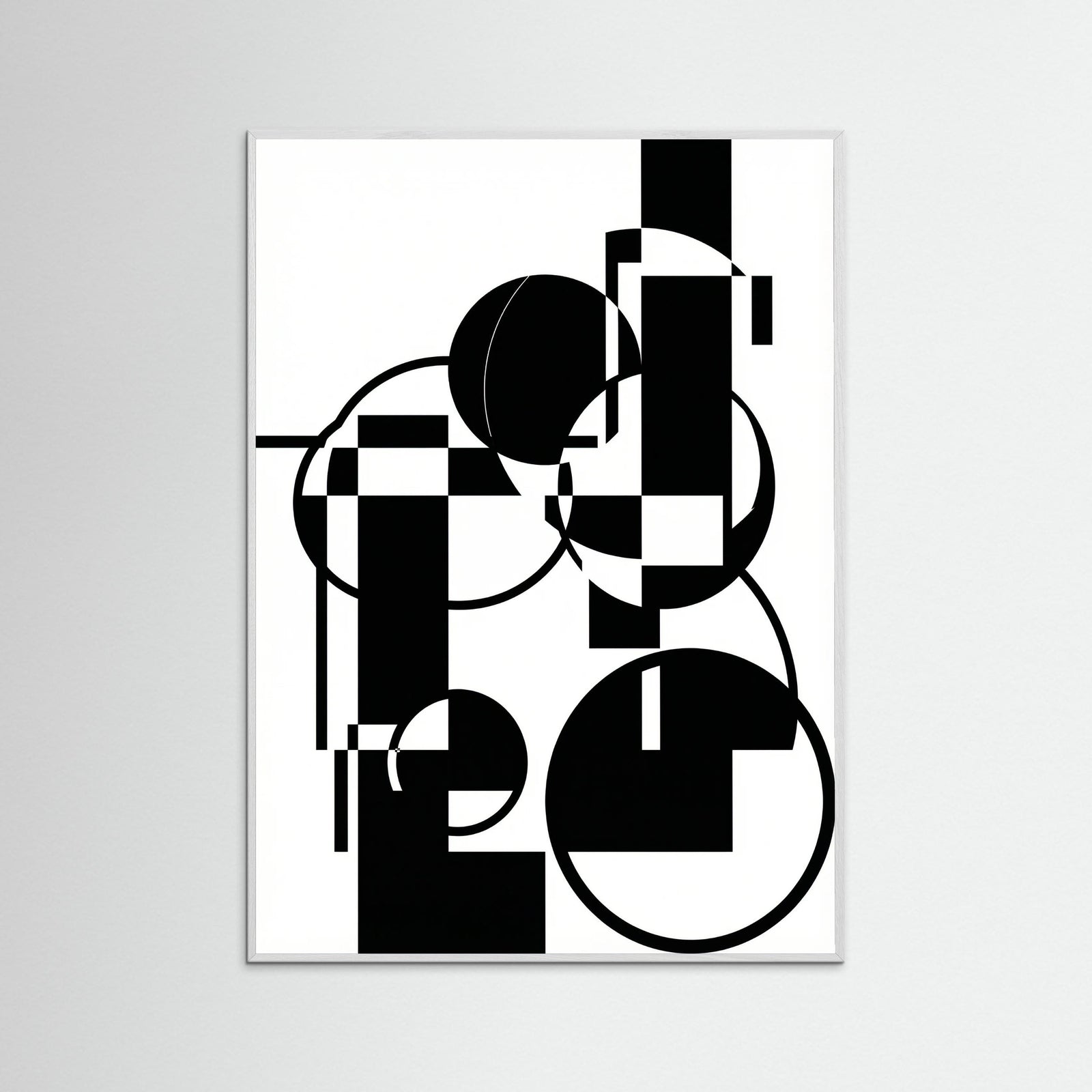 White Wood Art Print Beige