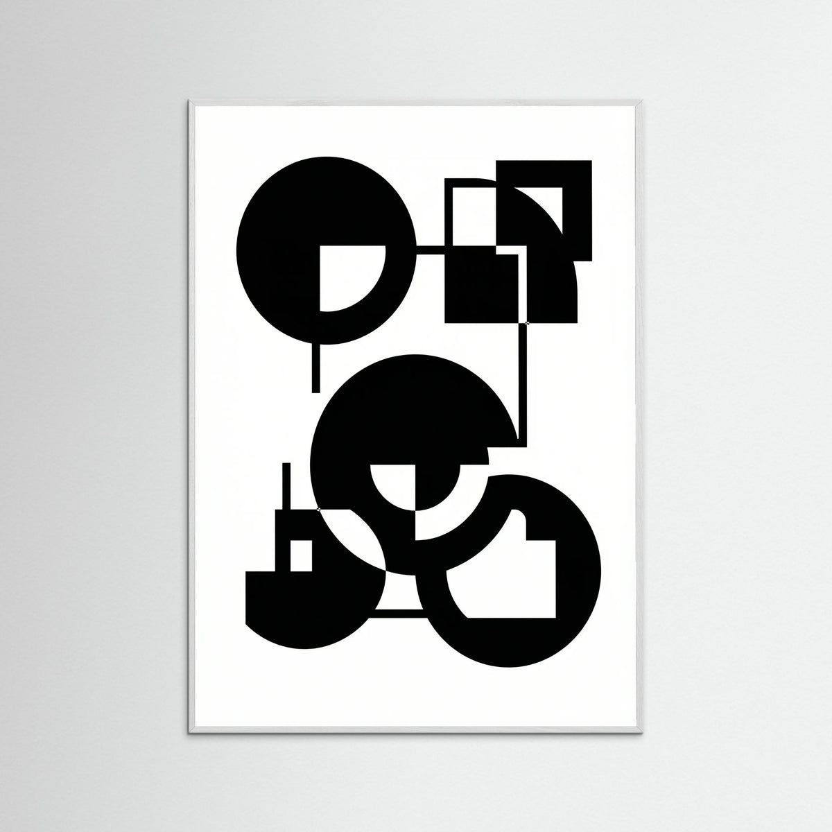 White Wood Art Print Beige