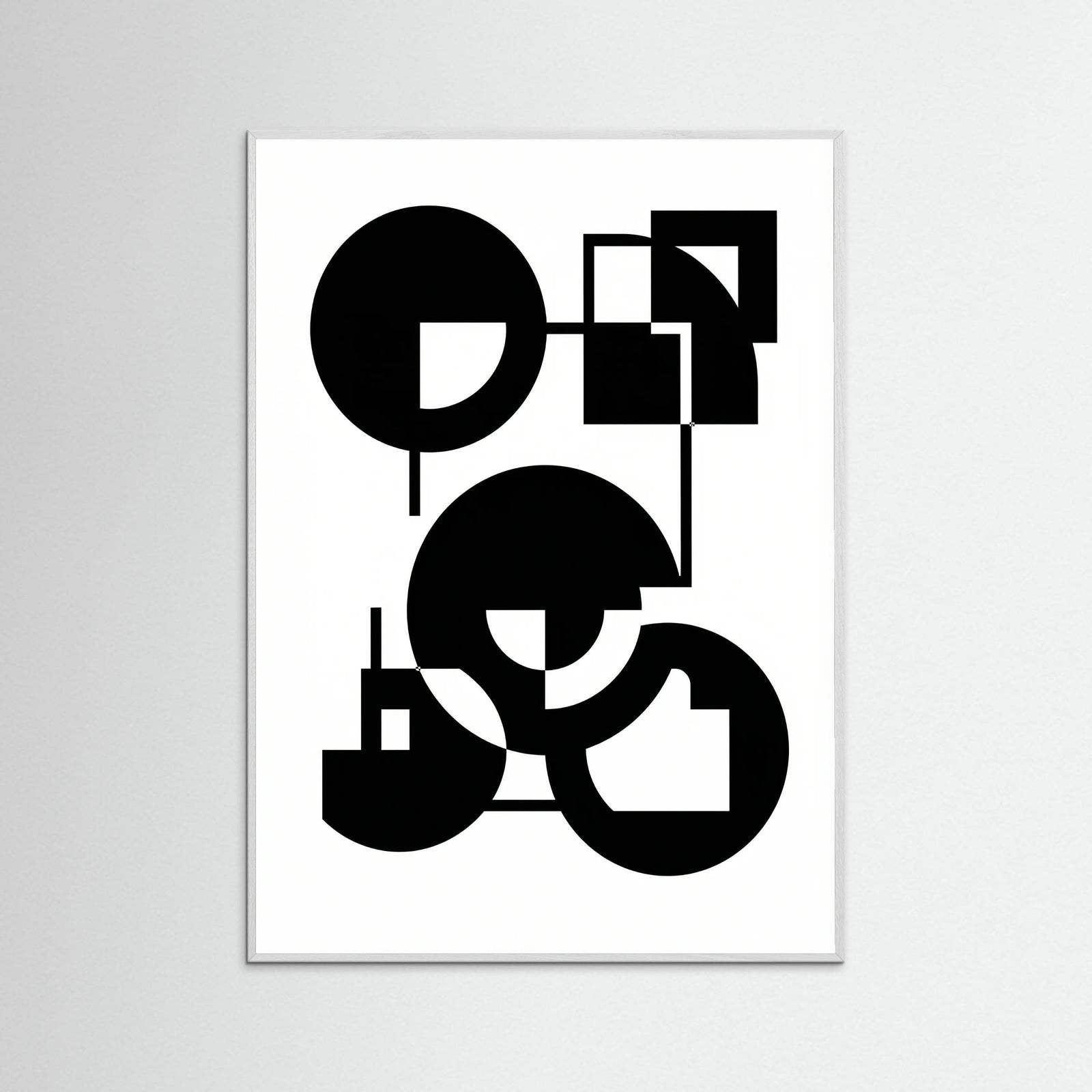 White Wood Art Print Beige