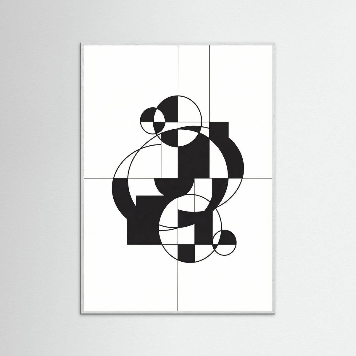 White Wood Art Print Beige