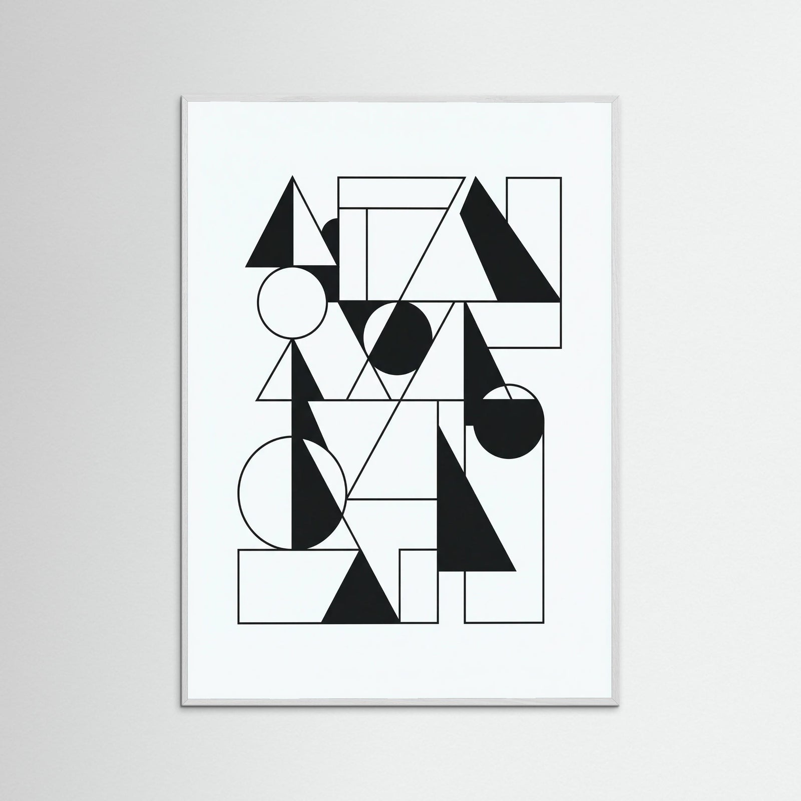 White Wood Art Print Beige