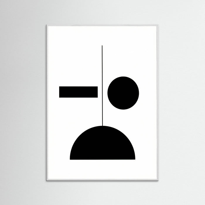 White Wood Art Print Beige