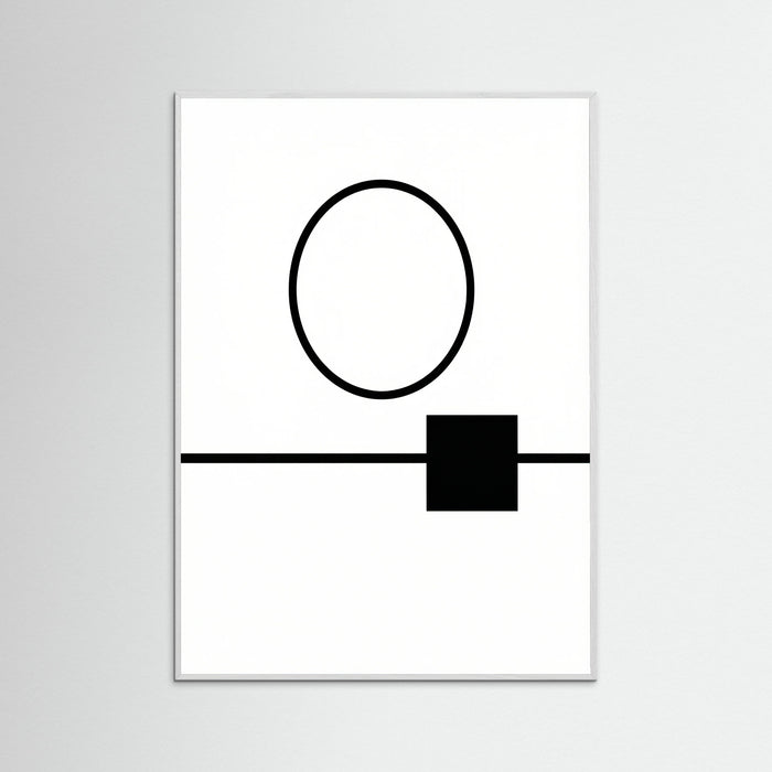 White Wood Art Print Beige