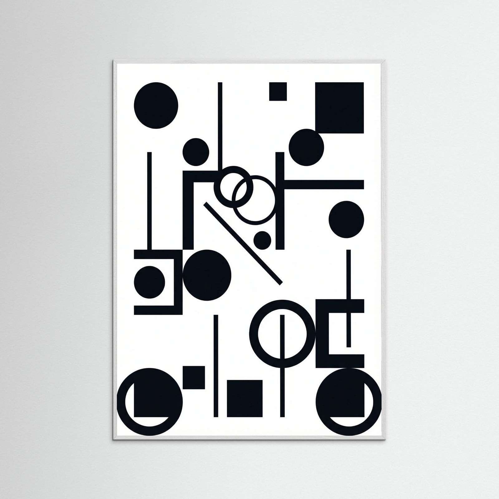 White Wood Art Print Beige