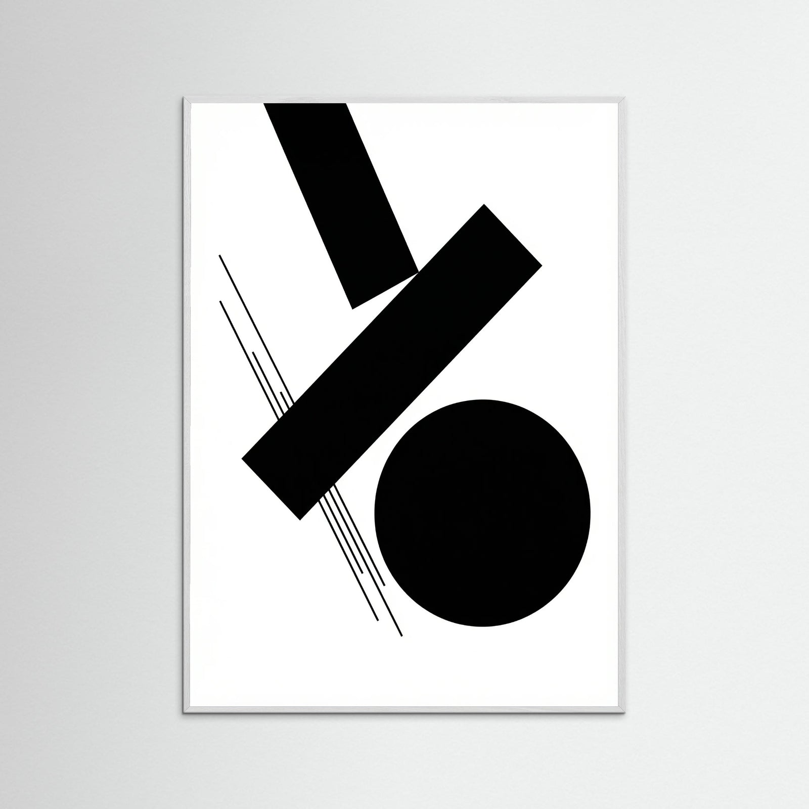 White Wood Art Print Beige