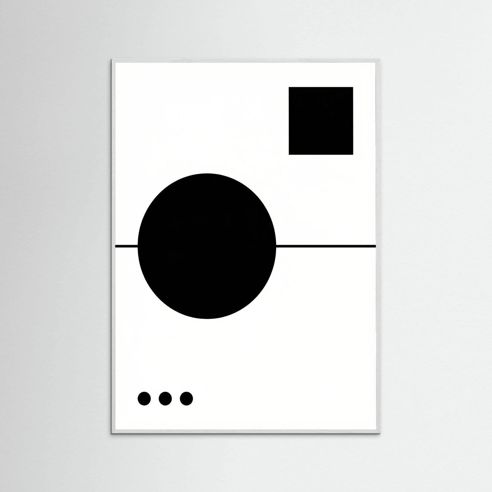 White Wood Art Print Beige