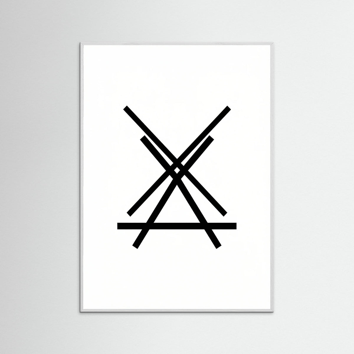 White Wood Art Print Beige