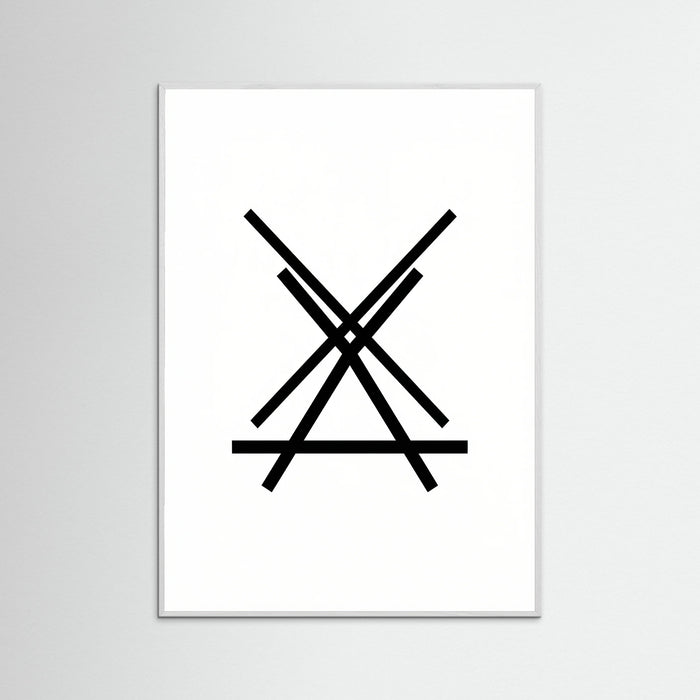 White Wood Art Print Beige