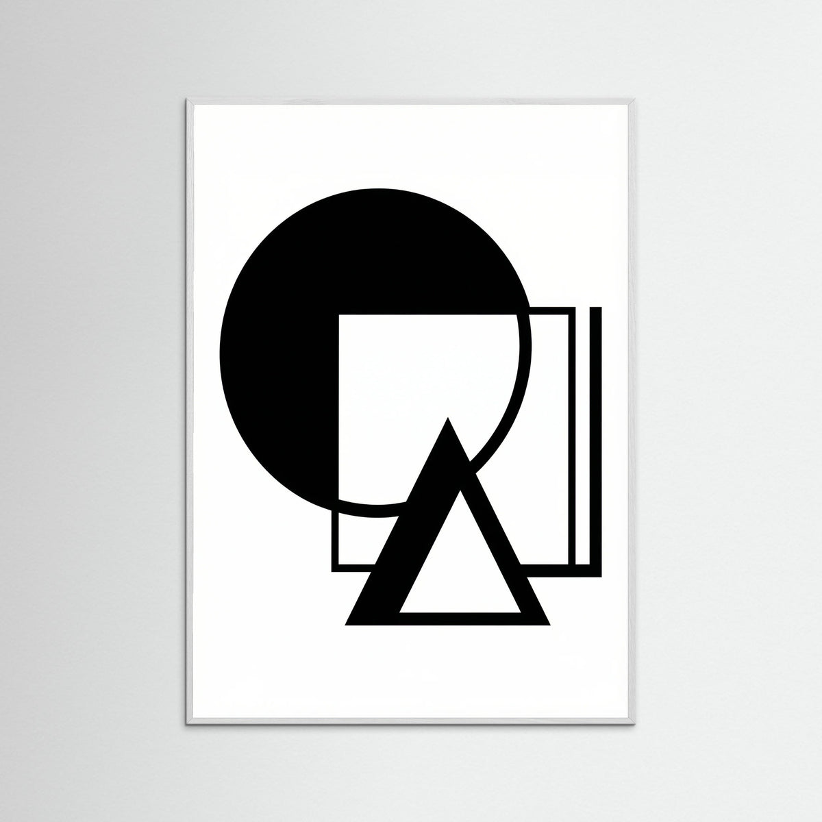 White Wood Art Print Beige