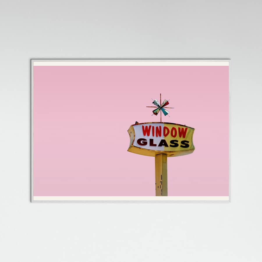 Poster Atomic Pink Starburst Vintage Sign – poster e stampa artistica