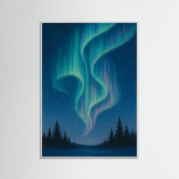 White Wood Aurora Dreams