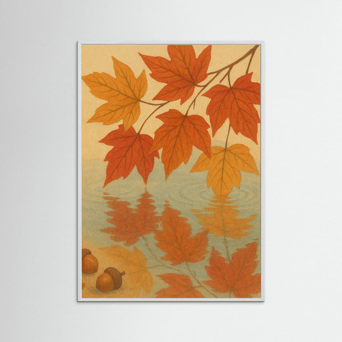 White Wood Autumn Reflection