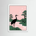 White Wood Avian Pink Sky