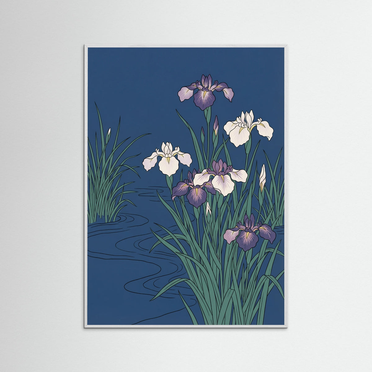 White Wood Azure Peonies