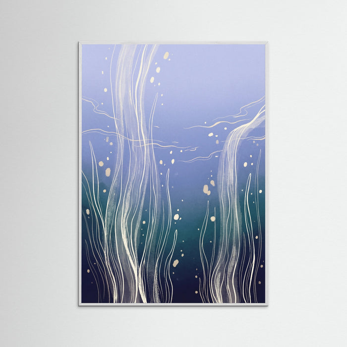 White Wood Azure Swirl