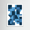 White Wood Bauhaus Blue Depths