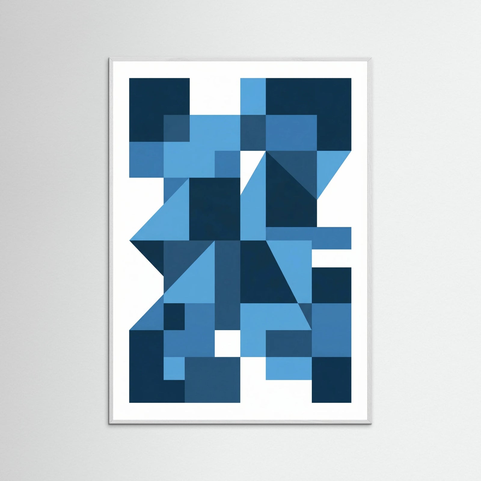 White Wood Bauhaus Blue Depths