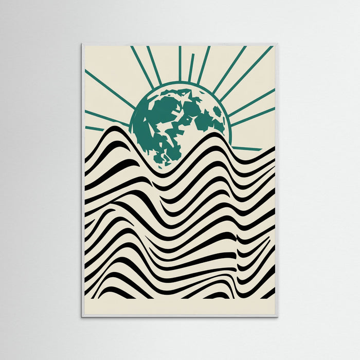 White Wood Bauhaus Sun Waves