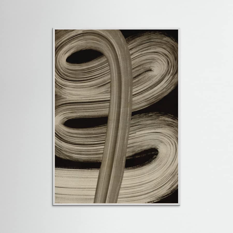 Beige strokes no 4 Poster – Poster und Kunstdruck
