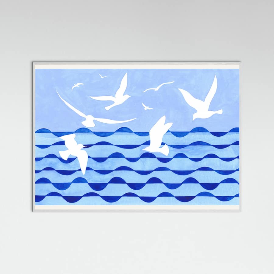 Poster Birds Over the Sea Clean Scan – poster e stampa artistica