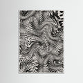 White Wood Black And White Net Pattern Poster